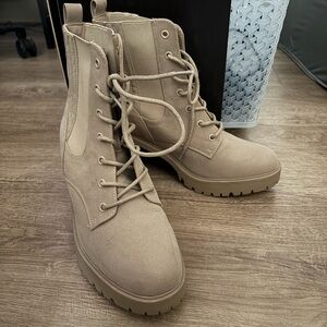 MIA Beige Combat Boots